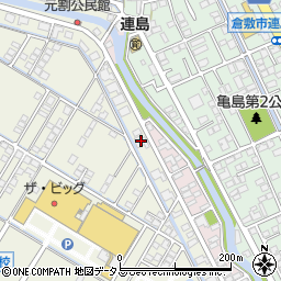 岡山県倉敷市連島町鶴新田3153-1周辺の地図