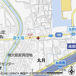 大阪府堺市美原区太井342-2周辺の地図