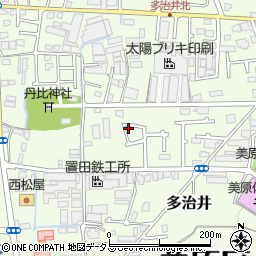 大阪府堺市美原区多治井125-11周辺の地図