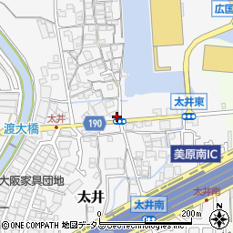 大阪府堺市美原区太井338-3周辺の地図