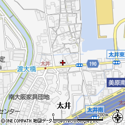 大阪府堺市美原区太井340周辺の地図