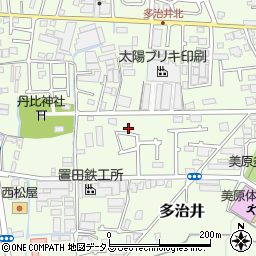 大阪府堺市美原区多治井125-7周辺の地図