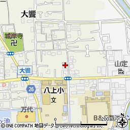 大阪府堺市美原区大饗173-2周辺の地図