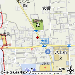 大阪府堺市美原区大饗158-7周辺の地図