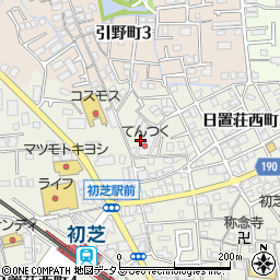 大阪府堺市東区日置荘西町1丁周辺の地図