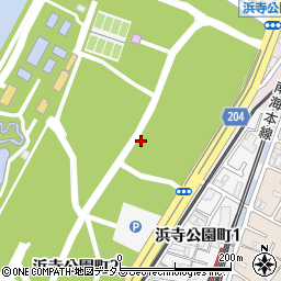 〒592-8346 大阪府堺市西区浜寺公園町の地図