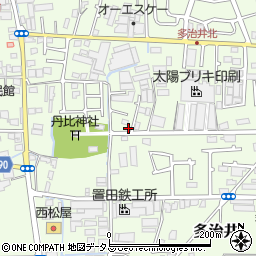 大阪府堺市美原区多治井256-6周辺の地図