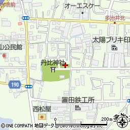 丹比神社周辺の地図
