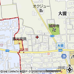 大阪府堺市美原区大饗316-1周辺の地図