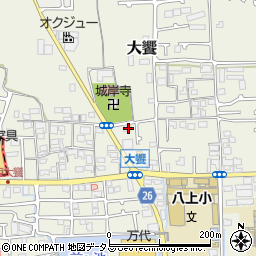 大阪府堺市美原区大饗158-5周辺の地図