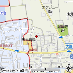 大阪府堺市美原区大饗375周辺の地図