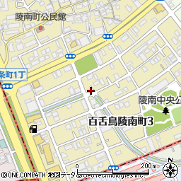 大阪府堺市北区百舌鳥陵南町3丁64周辺の地図