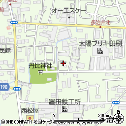 大阪府堺市美原区多治井254周辺の地図