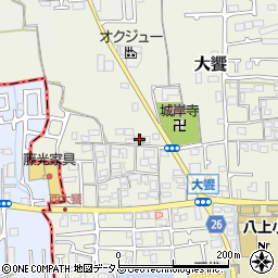 大阪府堺市美原区大饗323周辺の地図