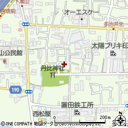 大阪府堺市美原区多治井157-44周辺の地図