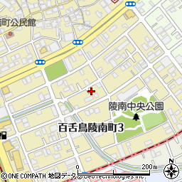大阪府堺市北区百舌鳥陵南町3丁83周辺の地図