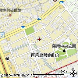 大阪府堺市北区百舌鳥陵南町3丁54周辺の地図