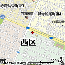 サツキ薬局浜寺元町店周辺の地図
