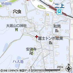 奈良県香芝市穴虫1072周辺の地図