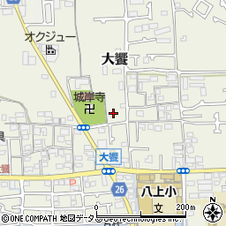 大阪府堺市美原区大饗周辺の地図