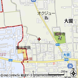 大阪府堺市美原区大饗317-1周辺の地図