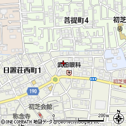 大阪府堺市東区日置荘西町1丁46周辺の地図