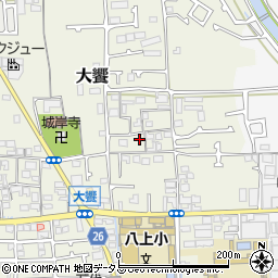 大阪府堺市美原区大饗187-2周辺の地図