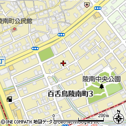 大阪府堺市北区百舌鳥陵南町3丁49周辺の地図