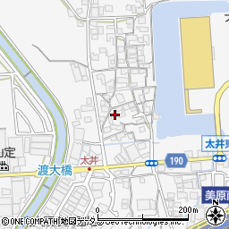 大阪府堺市美原区太井258-3周辺の地図