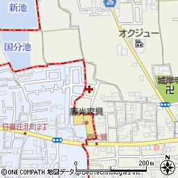 大阪府堺市美原区大饗373-8周辺の地図