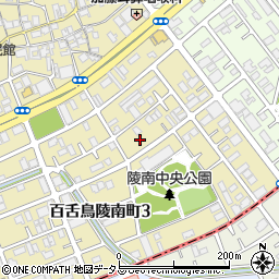 大阪府堺市北区百舌鳥陵南町3丁128周辺の地図