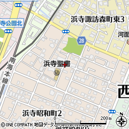 〒592-8345 大阪府堺市西区浜寺昭和町の地図