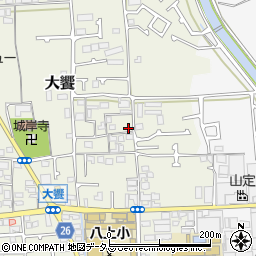 大阪府堺市美原区大饗198-4周辺の地図