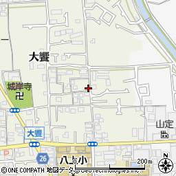 大阪府堺市美原区大饗198-5周辺の地図