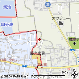 大阪府堺市美原区大饗373-5周辺の地図