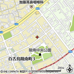 大阪府堺市北区百舌鳥陵南町3丁123周辺の地図