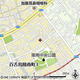 大阪府堺市北区百舌鳥陵南町3丁122周辺の地図