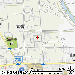 大阪府堺市美原区大饗199-2周辺の地図