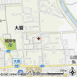 大阪府堺市美原区大饗198-2周辺の地図