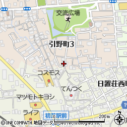 大阪府堺市東区引野町3丁周辺の地図