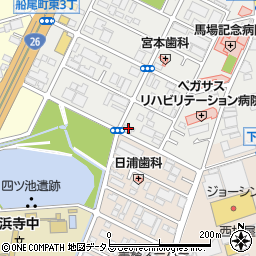 大阪府堺市西区浜寺船尾町東4丁64周辺の地図