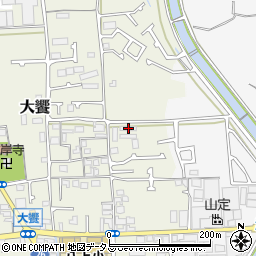 大阪府堺市美原区大饗69-1周辺の地図