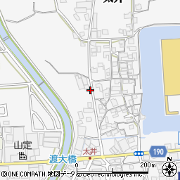 大阪府堺市美原区太井254-2周辺の地図