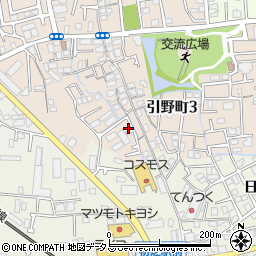 大阪府堺市東区引野町3丁56周辺の地図