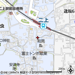 奈良県香芝市穴虫11周辺の地図