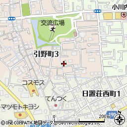 大阪府堺市東区引野町3丁170周辺の地図
