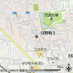 大阪府堺市東区引野町3丁123周辺の地図