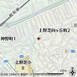 フェンテ上野芝周辺の地図