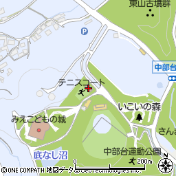 松阪市中部台テニスコート周辺の地図