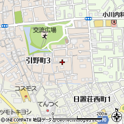 大阪府堺市東区引野町3丁166周辺の地図